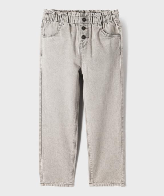 Jean Slouchy avec taille ajustable fille vue1 - GEMO (ENFANT) - GEMO