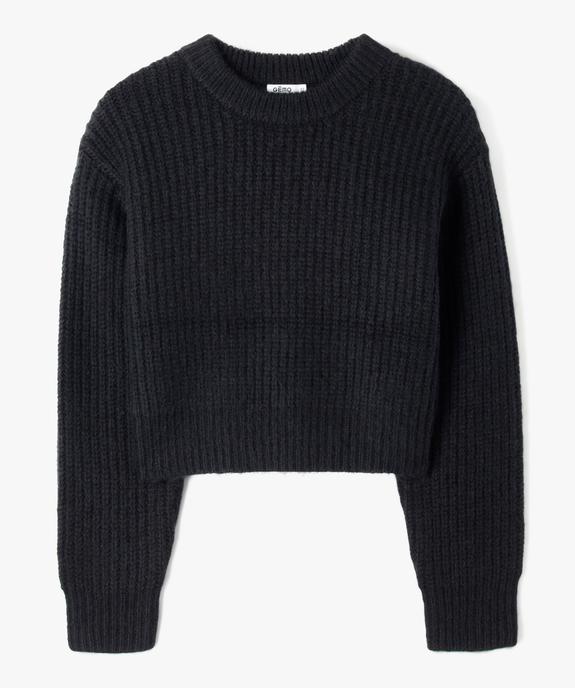 Pull court en grosse maille fille vue2 - GEMO (JUNIOR) - GEMO