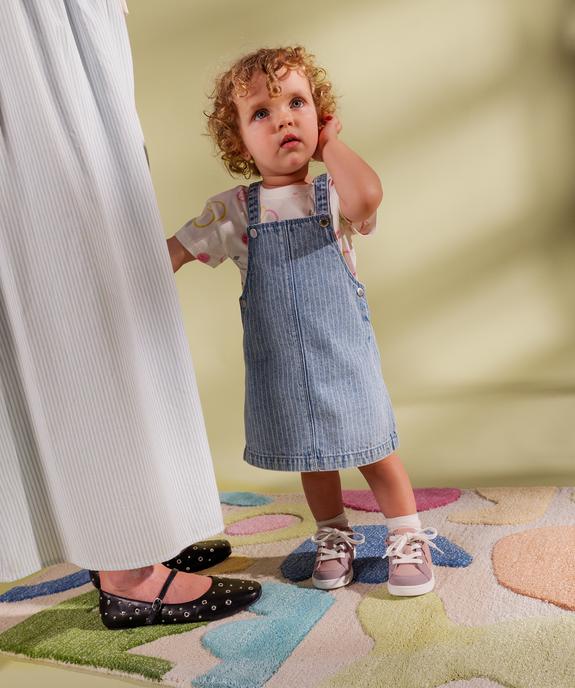 Robe en jean à bretelles bébé fille vue4 - GEMO(BEBE DEBT) - GEMO