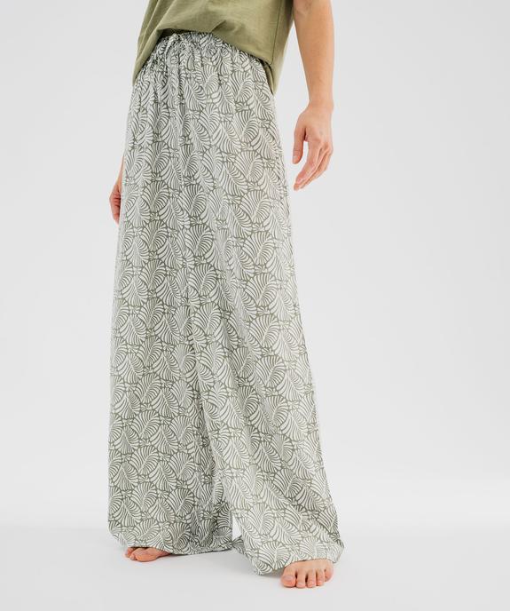 Pantalon de pyjama fluide imprimé femme vue4 - GEMO 4G FEMME - GEMO