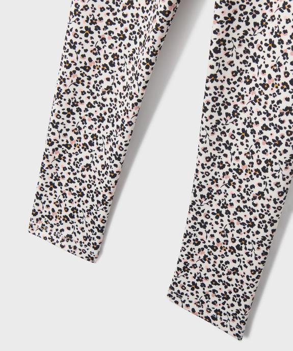 Legging de sport à motif fleuris fille vue2 - GEMO 4G FILLE - GEMO