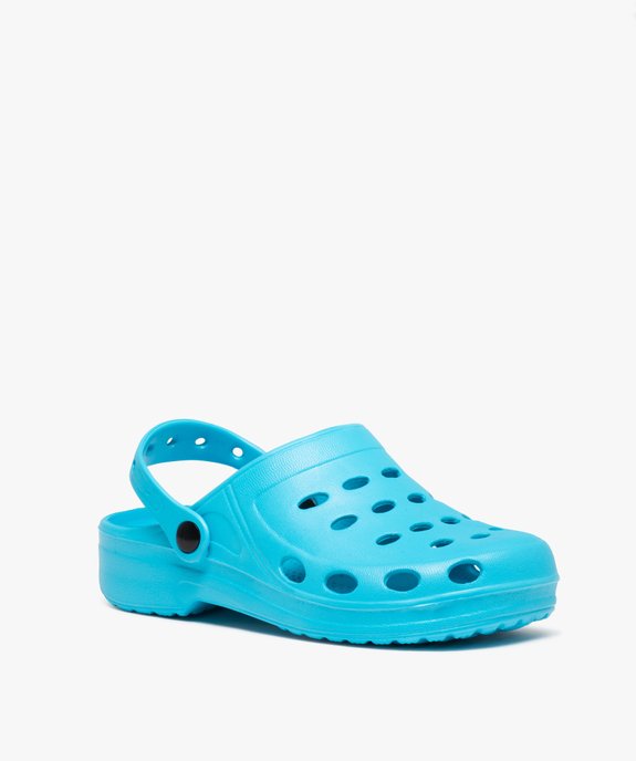 Sabots souples femme unis à perforations vue2 - GEMO (PLAGE) - GEMO