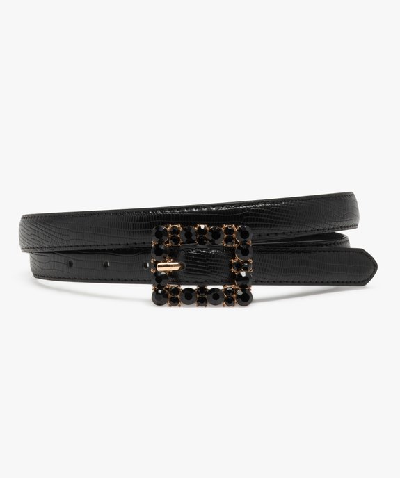 Ceinture fine à boucle strass femme vue1 - GEMO (ACCESS) - GEMO