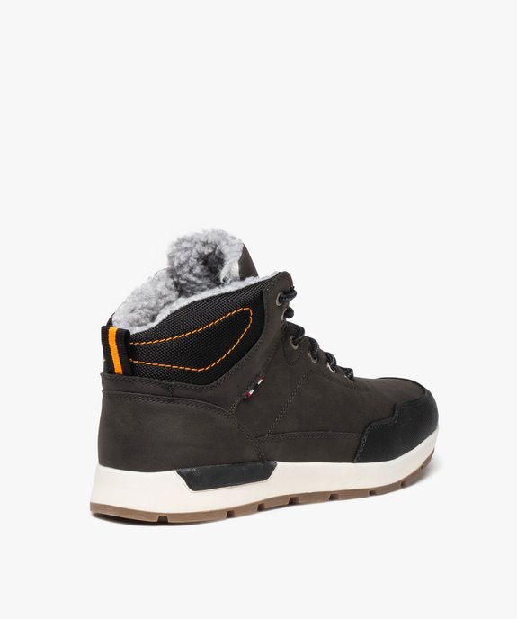 Baskets homme mid-cut unies avec intérieur fourré vue4 - GEMO (CASUAL) - GEMO