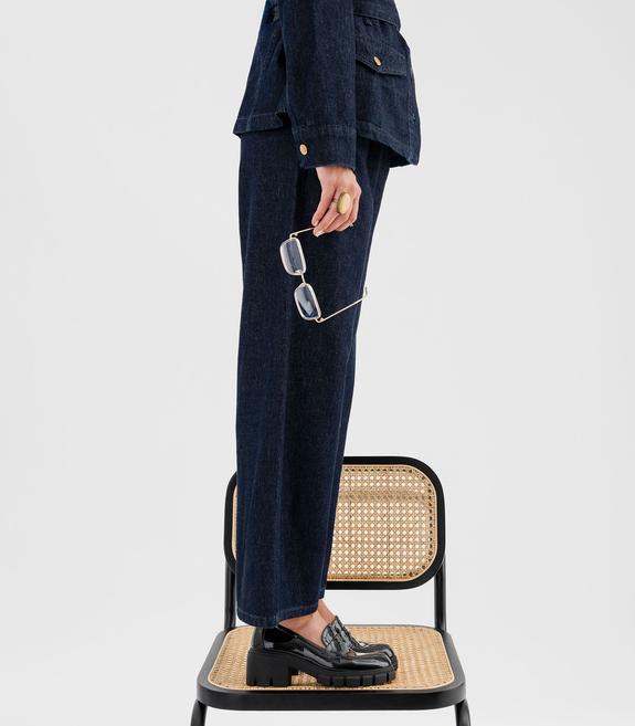 Mocassins vernis sur semelle crantée et talon bloc femme - 5 Miles vue1 - 5 MILES - GEMO