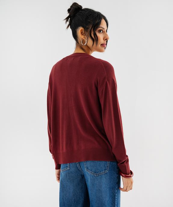 Gilet en maille fine et douce à petits boutons irisés femme vue3 - GEMO 4G FEMME - GEMO