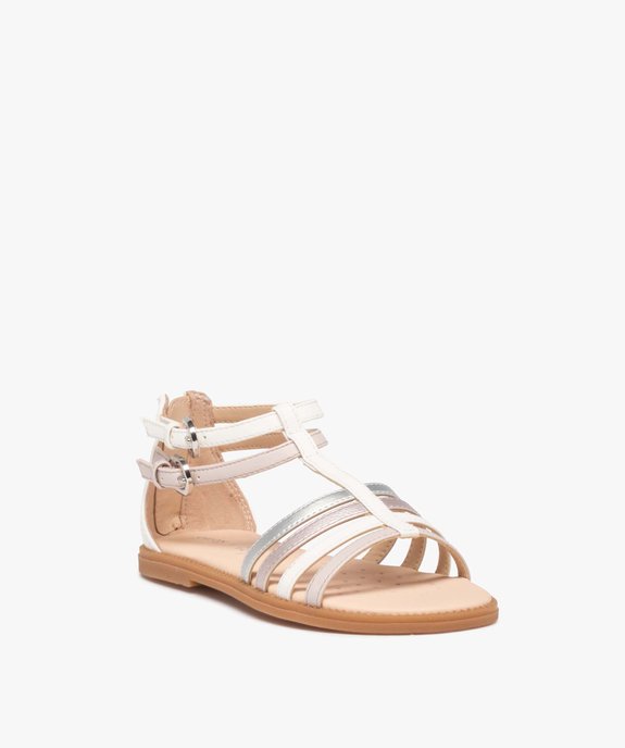 Sandales fille zippées à brides métallisées – Geox vue2 - GEOX - GEMO
