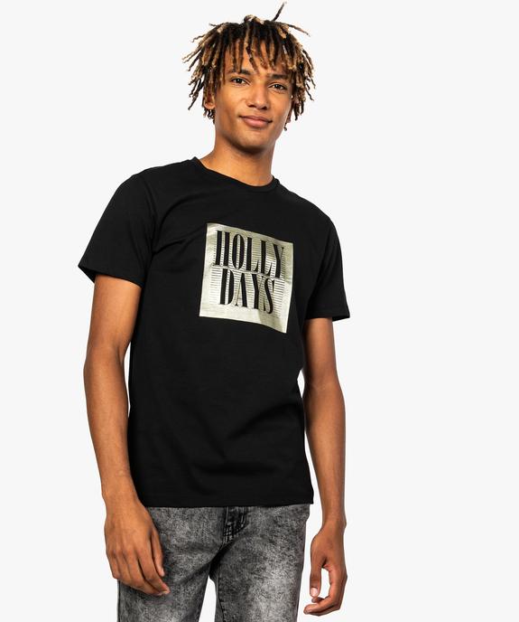 Tee-shirt homme à manches courtes et imprimé brillant vue1 - GEMO (HOMME) - GEMO