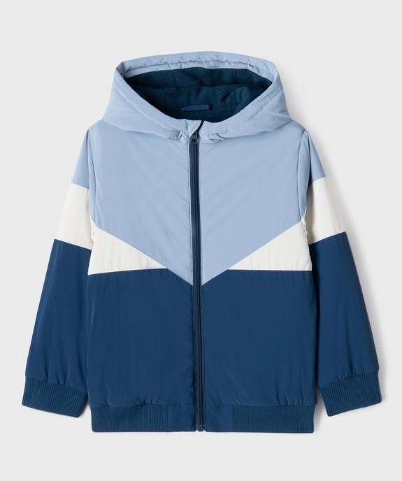 Blouson à capuche tricolore doublure polaire garçon vue3 - GEMO (ENFANT) - GEMO