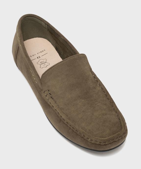 Mocassins en suédine et semelle intérieure cuir homme vue5 - URBAN STEPS GEMO FOR GOOD - GEMO