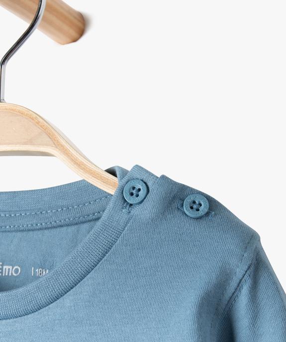 Tee-shirt bébé garçon imprimé fantaisie vue2 - GEMO(BEBE DEBT) - GEMO