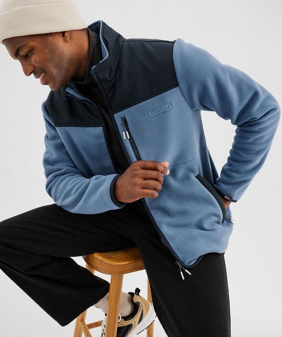 Sweat zippé en polaire avec col montant homme - Roadsign vue6 - ROADSIGN G4G - GEMO