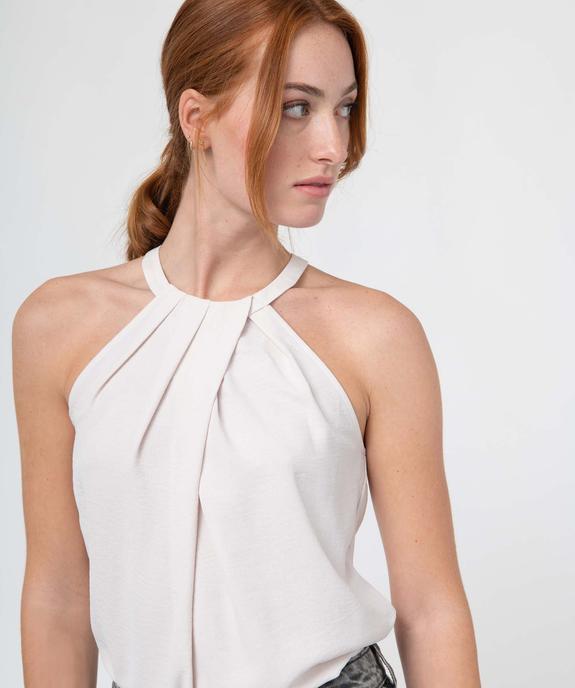 Blouse femme sans manches avec encolure américaine vue2 - GEMO(FEMME PAP) - GEMO