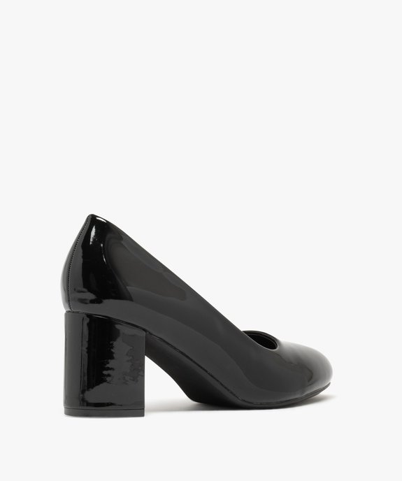 Escarpins vernis à large talon femme vue4 - GEMO(URBAIN) - GEMO