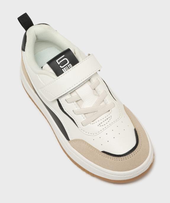 Baskets à scratch avec empiècements contrastants garçon - 5 Miles vue5 - 5 MILES - GEMO