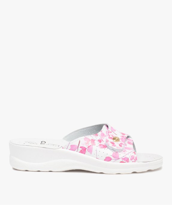 Mules femme confort à talon compensé et bride ajustable vue1 - GEMO (CONFORT) - GEMO