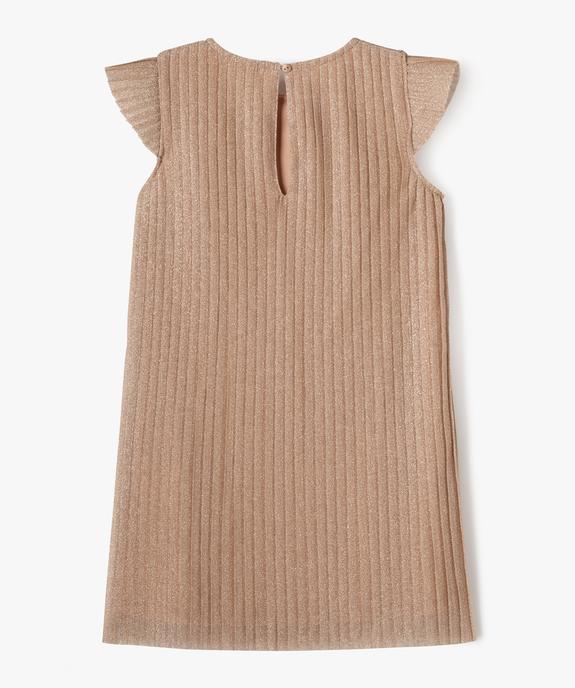 Robe de soirée plissée en maille scintillante fille vue3 - GEMO (ENFANT) - GEMO