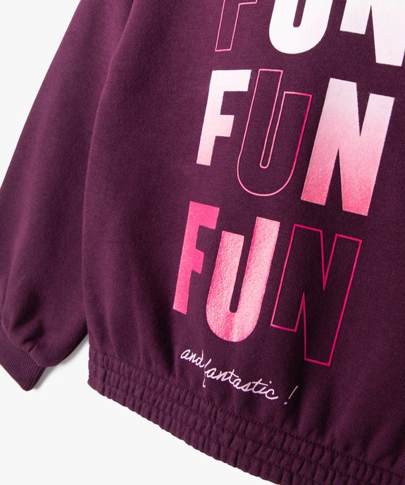 Sweat fille à capuche avec inscription scintillante vue2 - GEMO (ENFANT) - GEMO