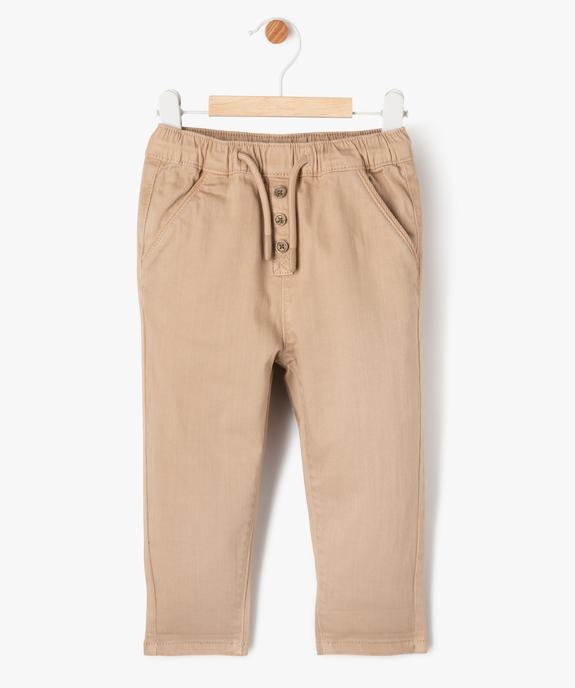 Pantalon en denim coloré bébé garçon vue1 - GEMO(BB COUCHE) - GEMO