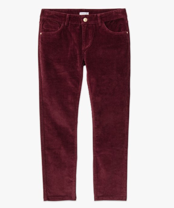 Pantalon slim 7/8ème en velours côtelé femme - LuluCastagnette vue4 - LULUCASTAGNETTE - GEMO
