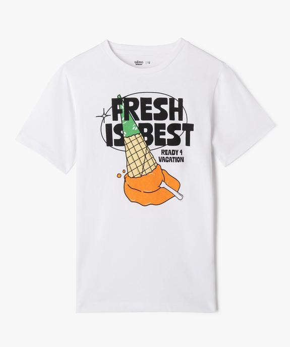 Tee-shirt manches courtes en coton imprimé garçon vue5 - GEMO 4G GARCON - GEMO