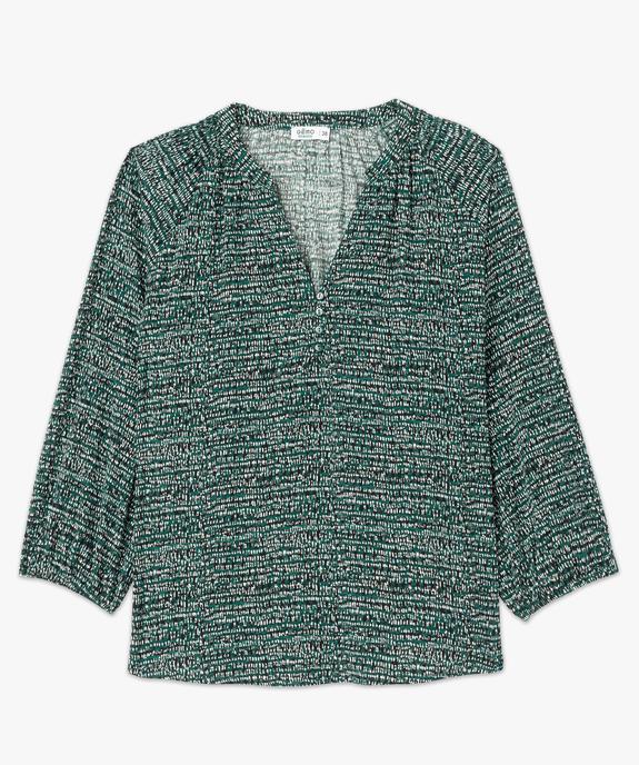 Blouse fluide imprimée à manches 3/4 femme vue4 - GEMO 4G FEMME - GEMO