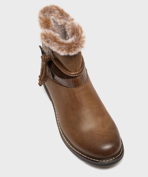 Boots fourrées avec brides cheville femme - Emilia Rosa - EMILIA ROSA Boots fourrées avec brides cheville femme - Emilia Rosa vue5 - EMILIA ROSA - GEMO