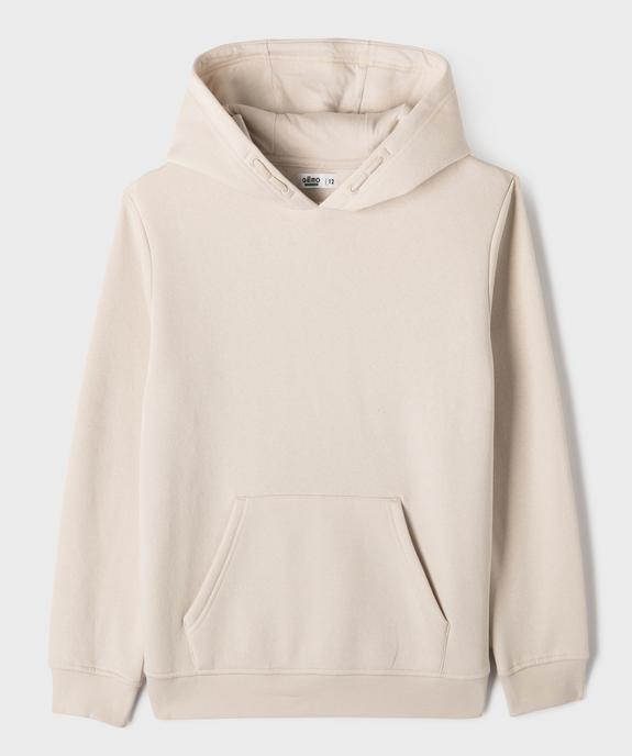 Sweat à capuche uni intérieur molletonné garçon vue1 - GEMO 4G GARCON - GEMO