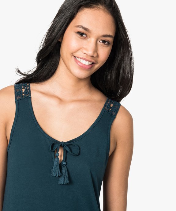 Nuisette à dos dentelle vue2 - GEMO(HOMWR FEM) - GEMO