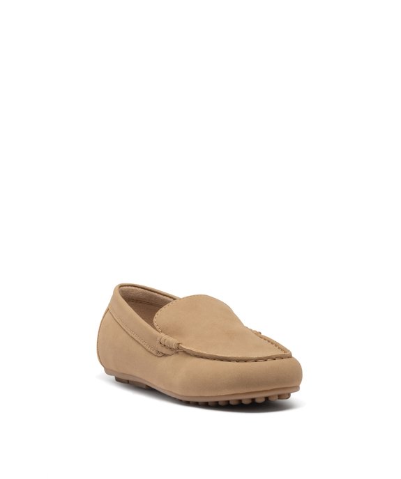 Mocassins garçon unis en suédine avec surpiqûres  vue2 - GEMO 4G GARCON - GEMO