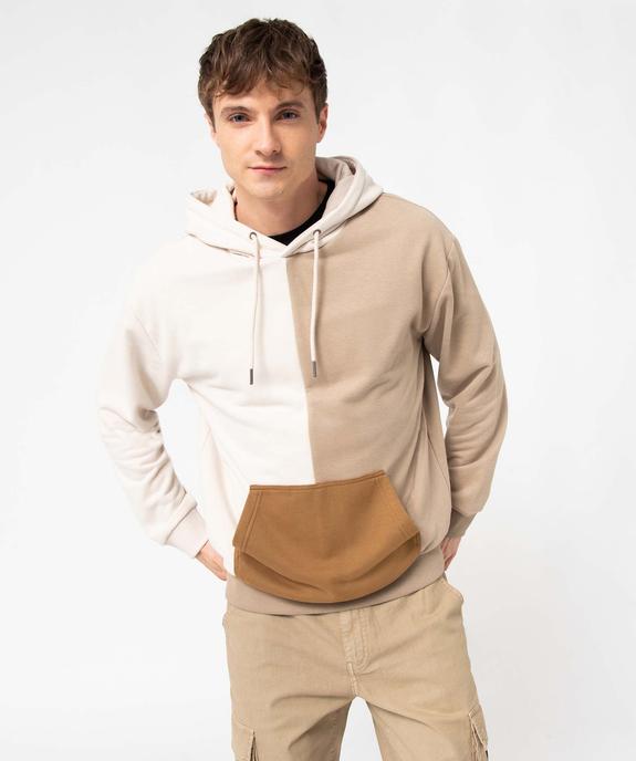 Sweat homme tricolore à capuche vue2 - GEMO (HOMME) - GEMO