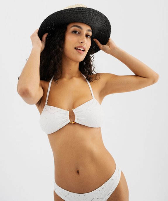 Haut de maillot de bain bandeau à tour de cou femme vue2 - GEMO (PLAGE) - GEMO