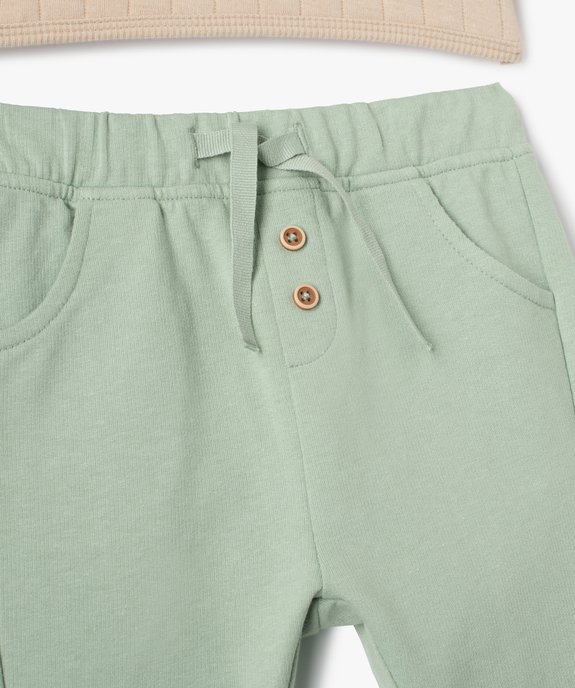 Ensemble bébé garçon 2 pièces pull + pantalon en maille vue3 - GEMO(BEBE DEBT) - GEMO