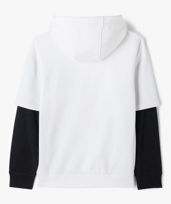 Sweat à capuche effet 2 en 1 garçon vue5 - GEMO (JUNIOR) - GEMO