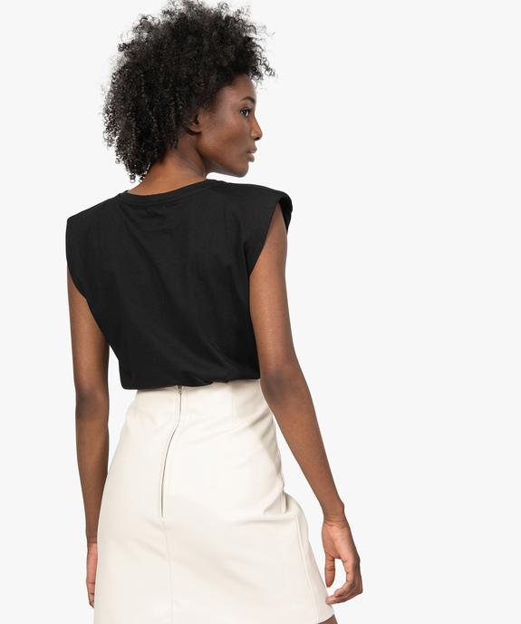 Tee-shirt femme à épaulettes sans manches vue3 - GEMO(FEMME PAP) - GEMO