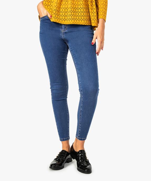 Jean skinny stretch taille haute en Tencel vue1 - FOLLOW ME - GEMO