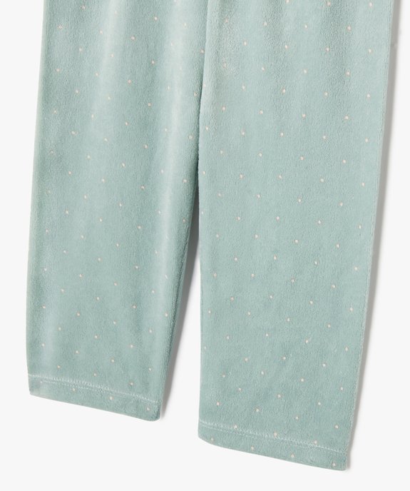Pyjama en velours 2 pièces avec épaules volantées bébé vue3 - GEMO 4G BEBE - GEMO