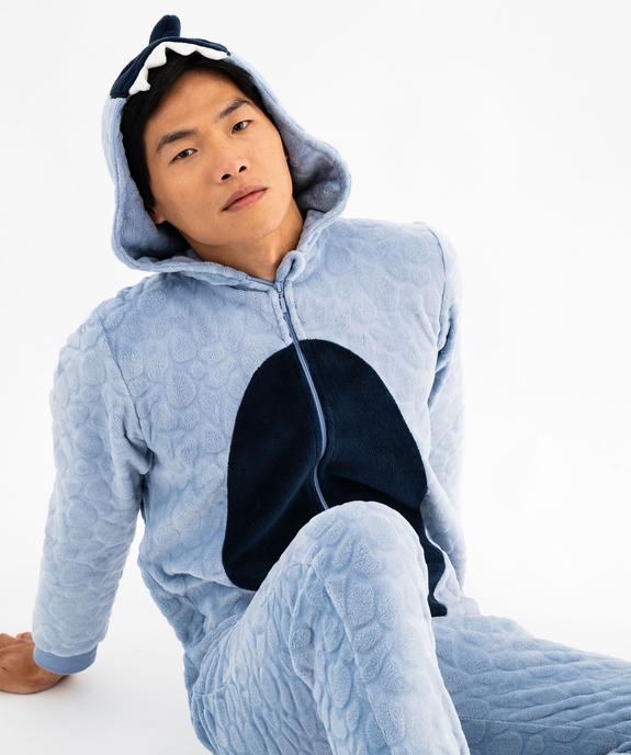 Combinaison pyjama à capuche en maille  motif dinosaure homme vue1 - GEMO(HOMWR HOM) - GEMO