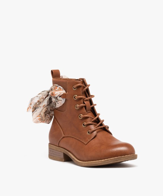 Boots à lacets et ruban en voile fille vue2 - GEMO (ENFANT) - GEMO