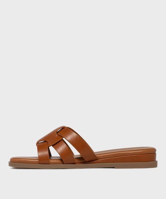 Mules à talon compensé et brides entrelacées femme - LuluCastagnette vue3 - LULUCASTAGNETTE - GEMO