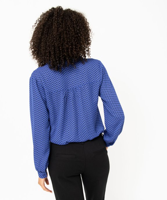 Chemise imprimée à manches longues femme vue3 - GEMO 4G FEMME - GEMO