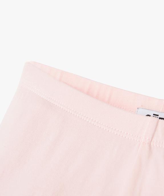 Legging long uni en coton stretch fille vue2 - GEMO (ENFANT) - GEMO
