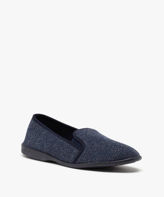 Pantoufles femme à petits pois brillants vue2 - GEMO(HOMWR FEM) - GEMO