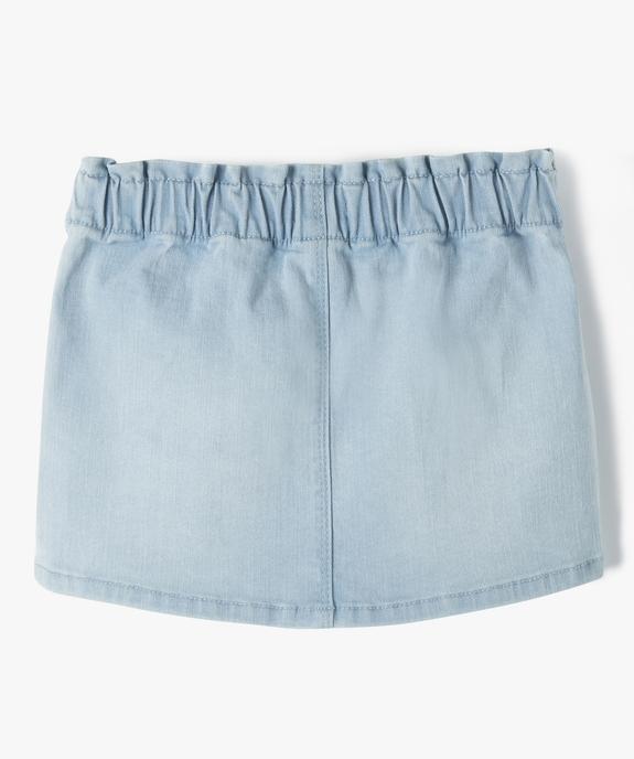 Jupe bébé fille en jean coloris délavé vue3 - GEMO 4G BEBE - GEMO