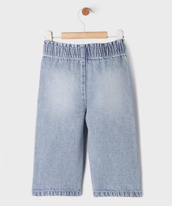 Jean léger coupe ample avec taille ajustable bébé fille vue4 - GEMO(BEBE DEBT) - GEMO