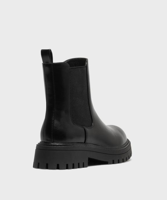 Boots crantés avec élastique latéral femme - 5 Miles vue4 - 5 MILES - GEMO