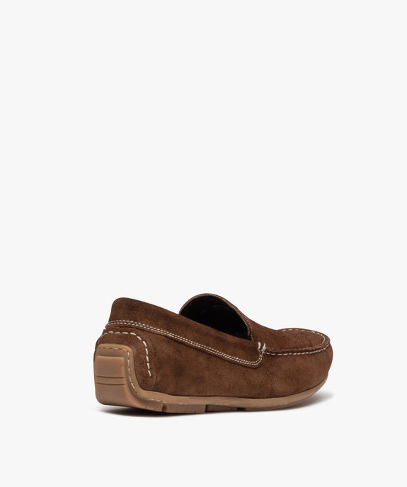 Mocassins homme unis en cuir velours vue4 - URBAN STEPS GEMO FOR GOOD - GEMO