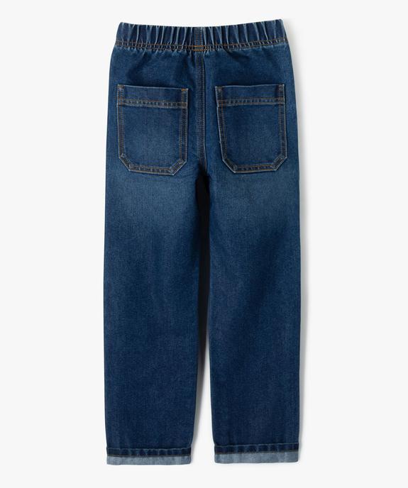 Jean Regular avec ceinture élastique garçon vue4 - GEMO 4G GARCON - GEMO
