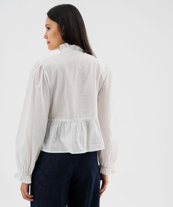 Chemise en coton à volants femme vue3 - GEMO(FEMME PAP) - GEMO