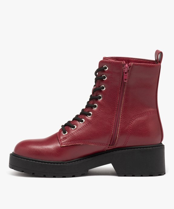 Boots à épaisse semelle crantée femme vue3 - GEMO (CASUAL) - GEMO